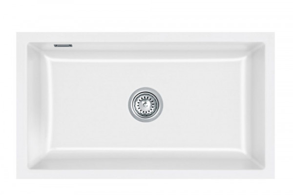 Systemceram KeraDomo Keramikspüle MERA 80 F/o flächenbündig ohne Hahnlochbank grönland