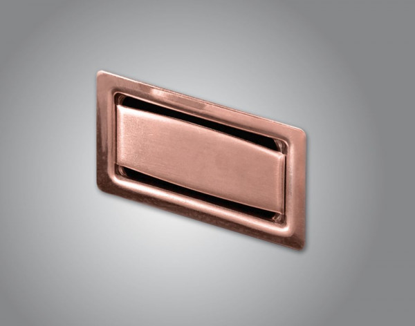 KeraDomo Überlaufabdeckung eckig kupfer