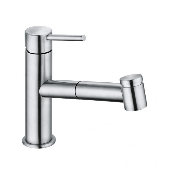 Systemceram Einhebelmischer STEEL mit Handbrause Edelstahl Massiv
