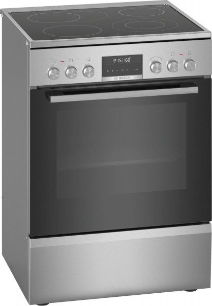 Bosch HKS79U250 Elektro Standherd mit Glaskeramikkochfeld Edelstahl 60cm A