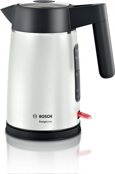 Bosch TWK5P471 DesignLine Wasserkocher 1,7 l Edelstahl weiß