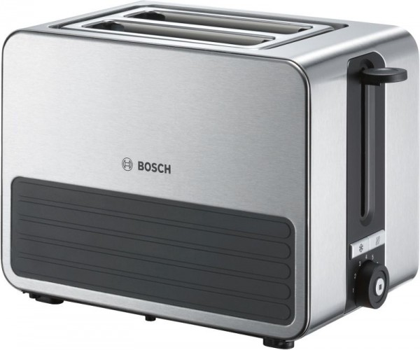 Bosch TAT7S25 Kompakt-Toaster Edelstahl grau schwarz