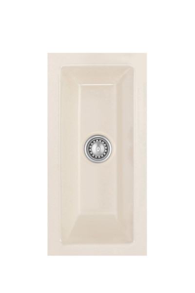 Systemceram KeraDomo Keramikspüle MERA 24 F/o flächenbündig ohne Hahnlochbank magnolie